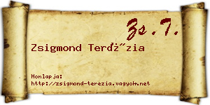 Zsigmond Terézia névjegykártya
