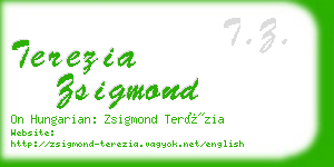 terezia zsigmond business card